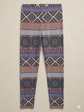 Vintage Rainbow Boho Mandala Pattern High-Waisted Leggings - Geometric Print